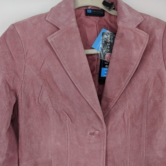 NEW Relativity Pink Salmon Washable Suede Leather - Picture 7 of 11